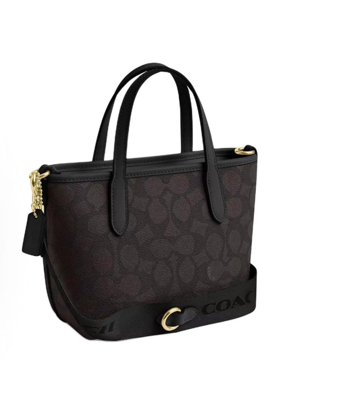 COACH Коричневая сумка с короткими ручками, фото 2