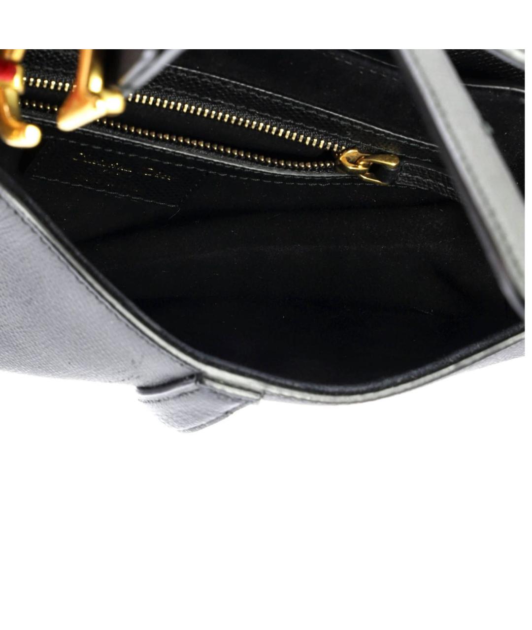 CHRISTIAN DIOR Черная кожаная сумка с короткими ручками, фото 5