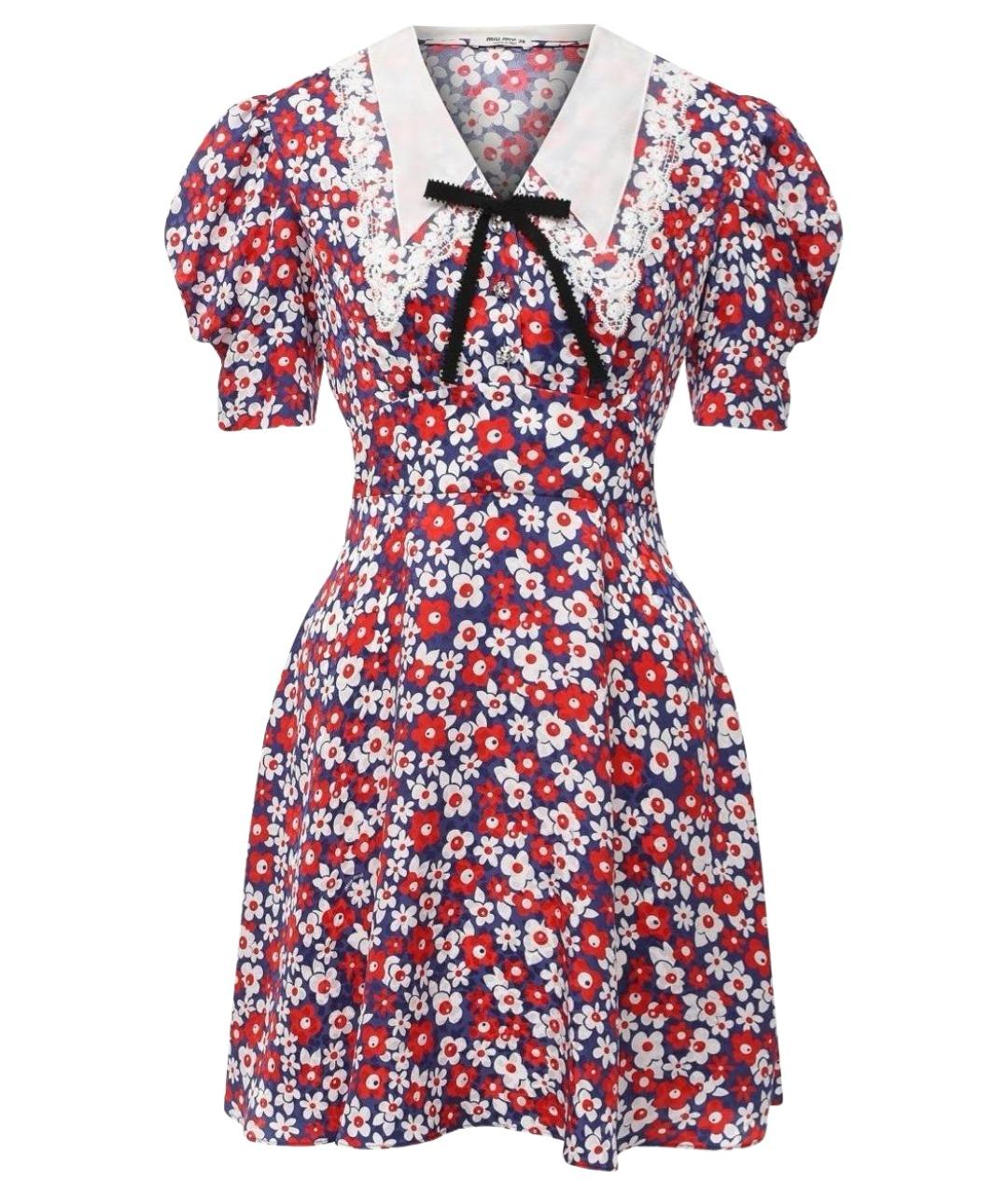 MIU MIU Мульти хлопковое вечернее платье, фото 1