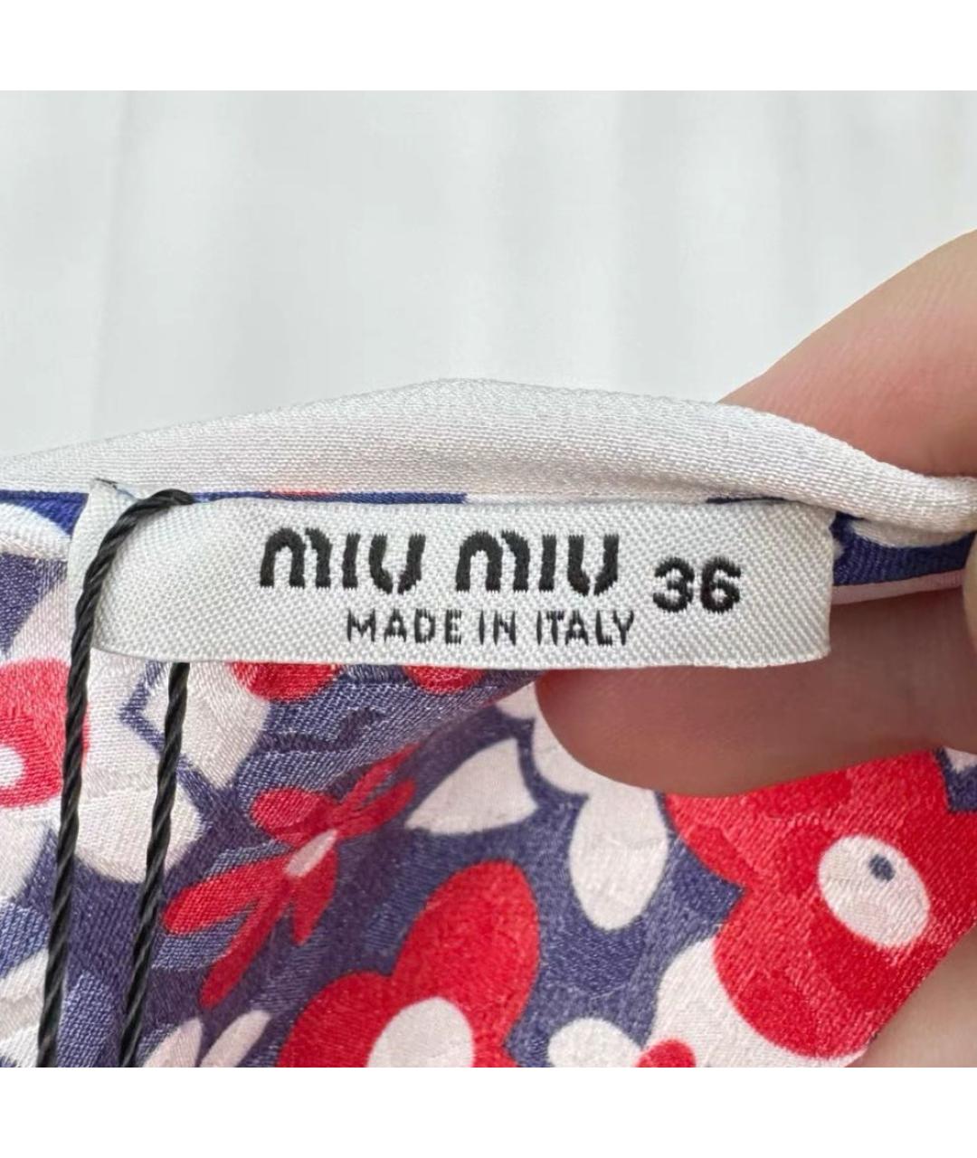 MIU MIU Мульти хлопковое вечернее платье, фото 8