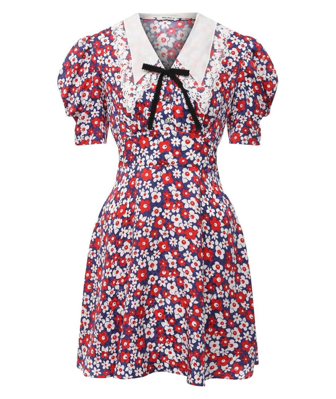 MIU MIU Мульти хлопковое вечернее платье, фото 9