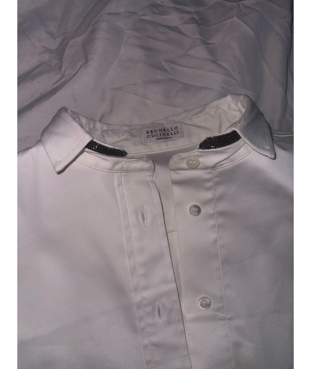 BRUNELLO CUCINELLI Белая хлопковая рубашка, фото 4