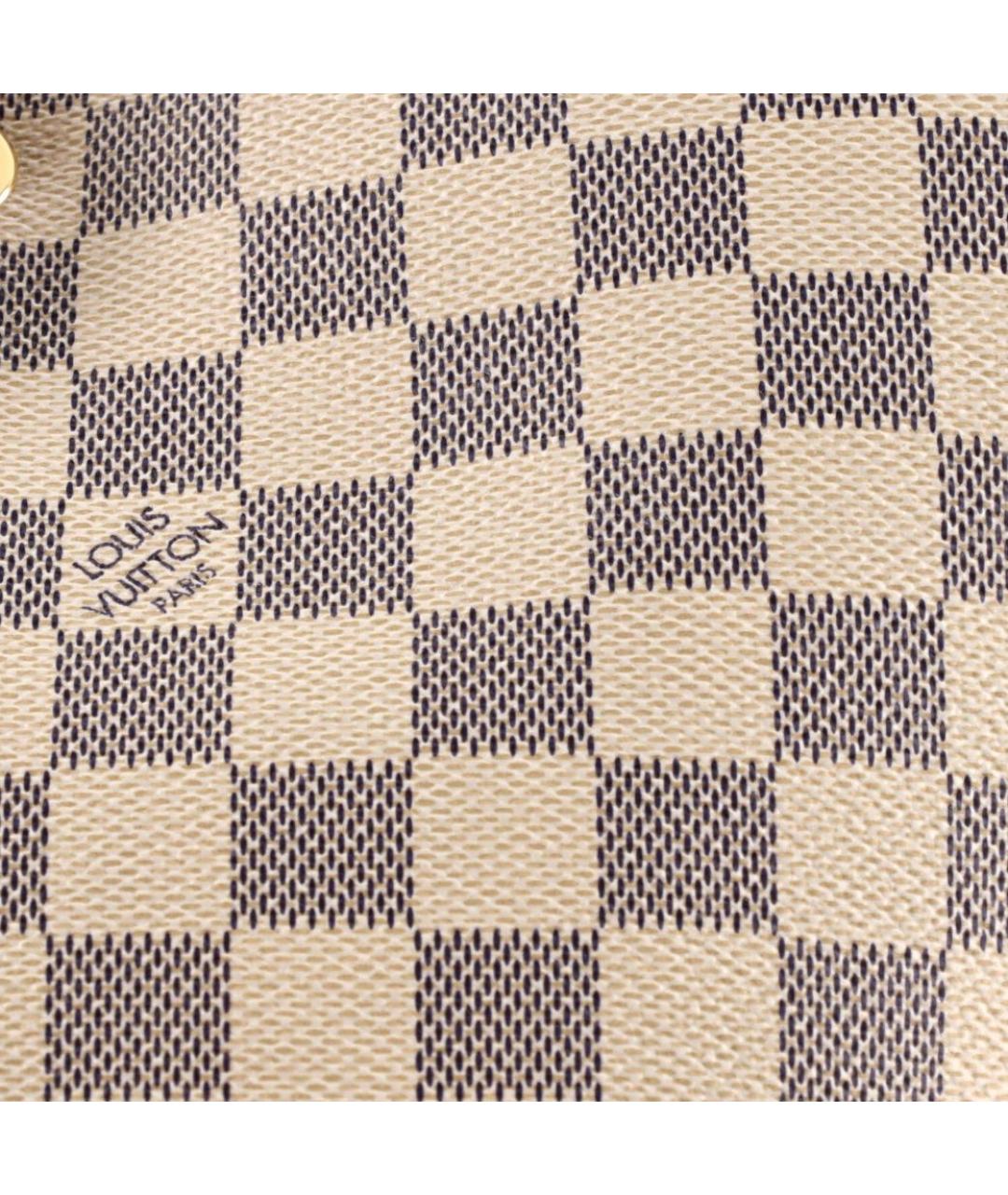 LOUIS VUITTON Бежевая кожаная сумка тоут, фото 6