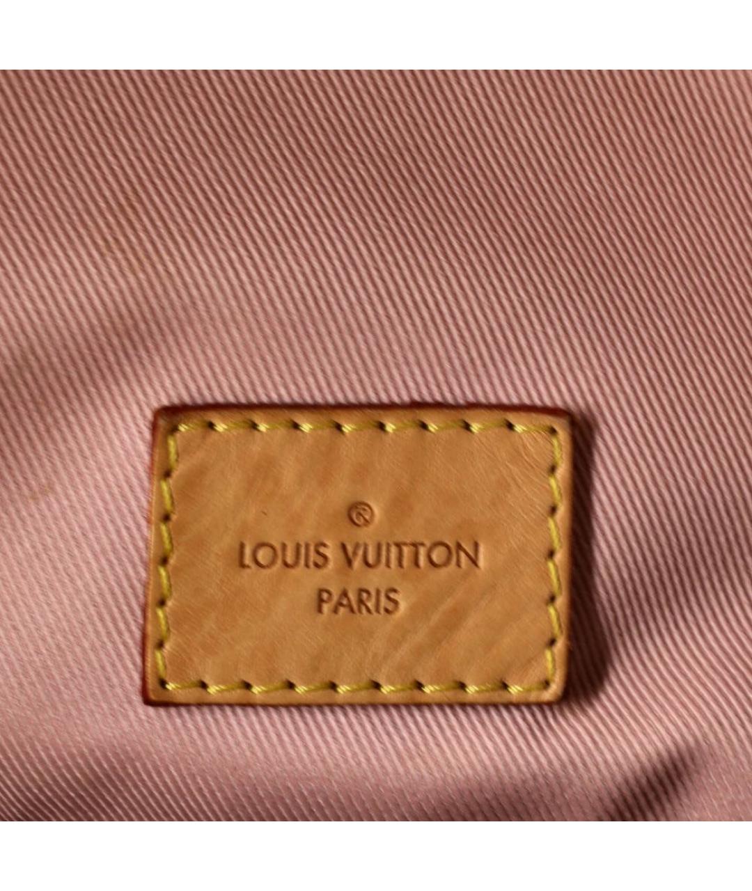 LOUIS VUITTON Бежевая кожаная сумка тоут, фото 7