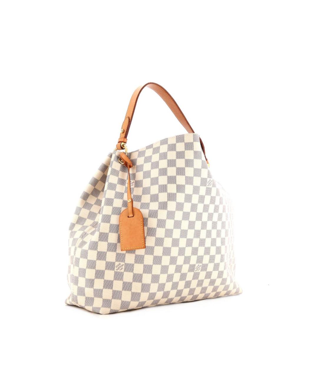 LOUIS VUITTON Бежевая кожаная сумка тоут, фото 2