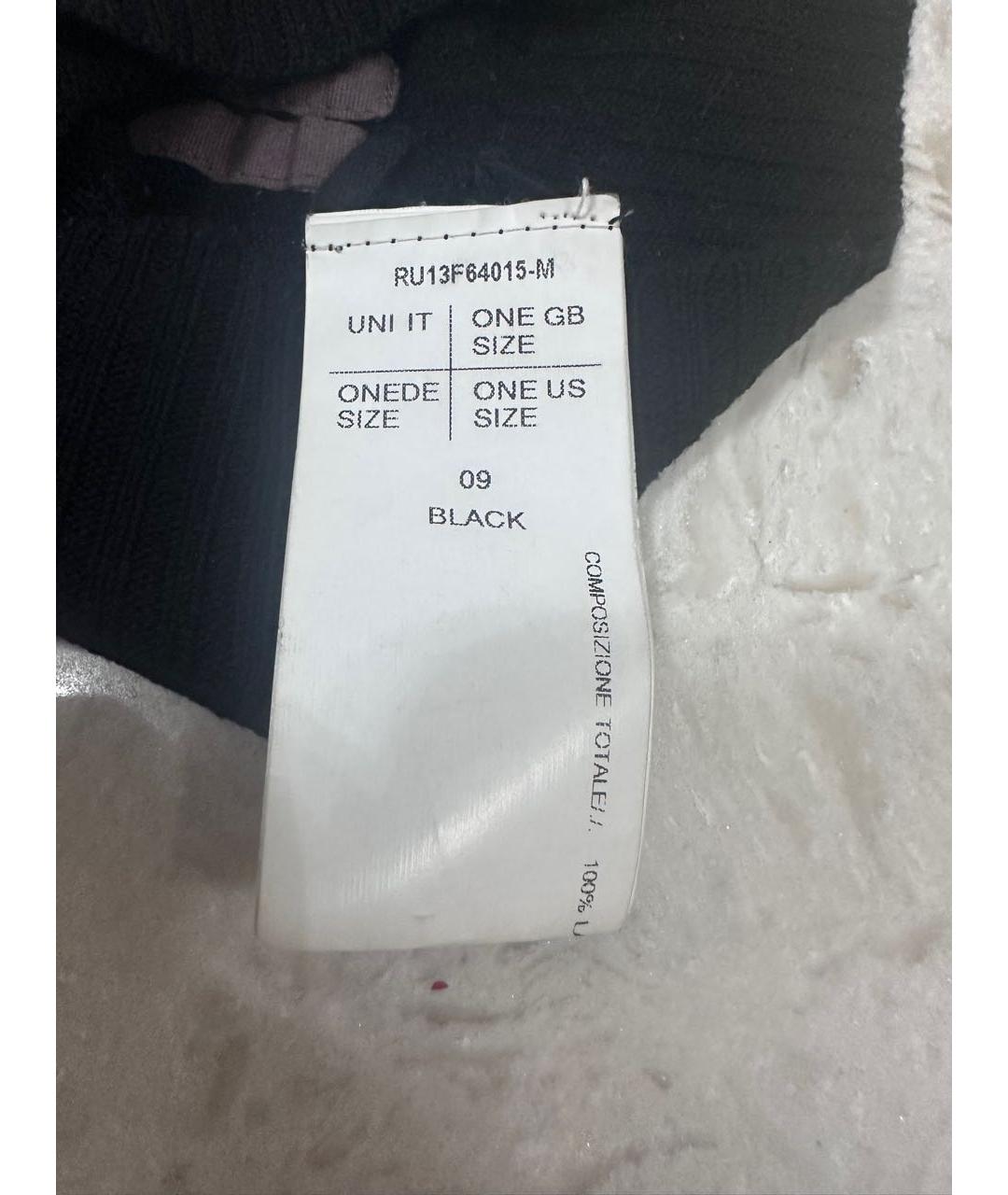 RICK OWENS Черная шапка, фото 5