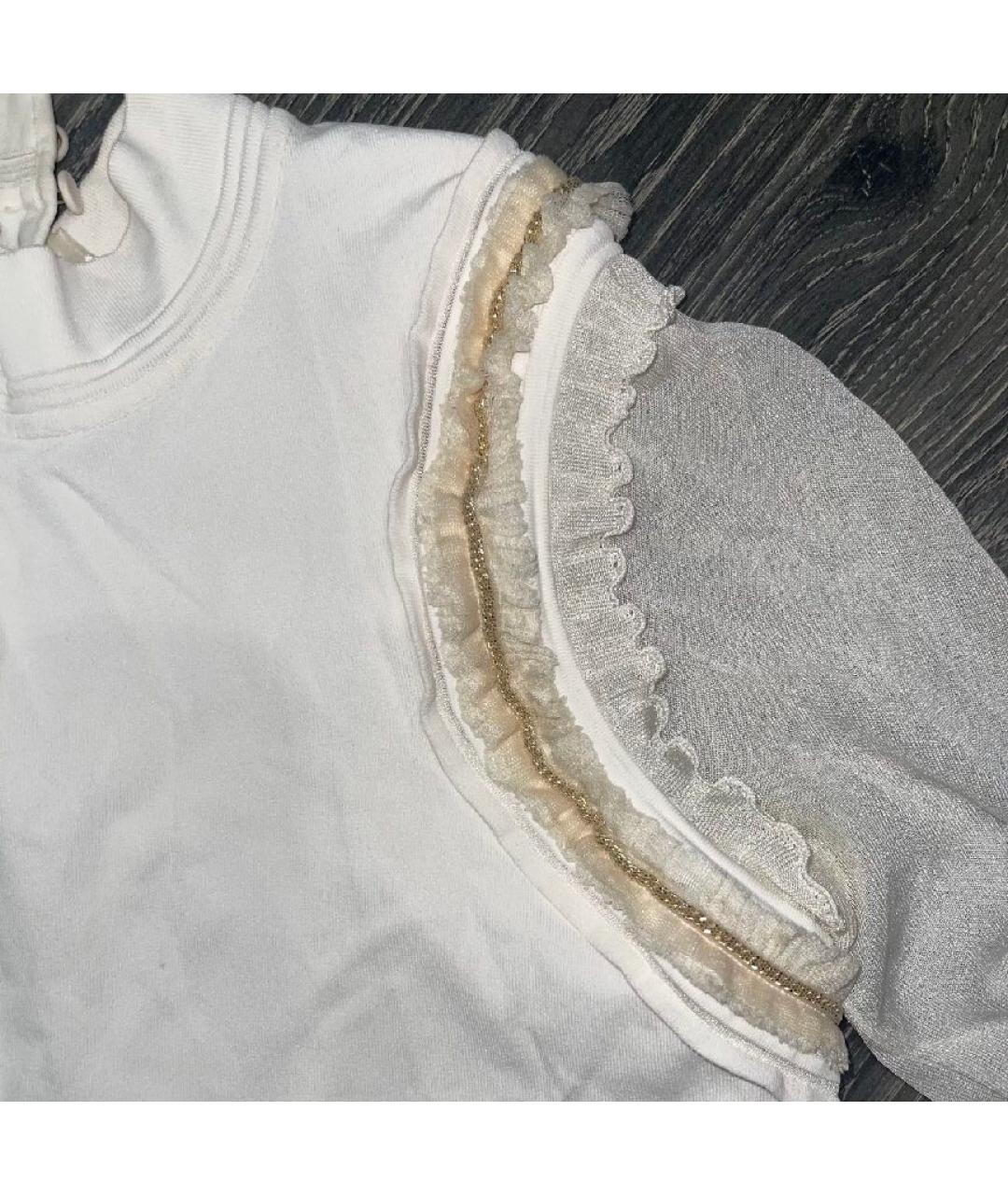 ROBERTO CAVALLI Белая шелковая водолазка, фото 4