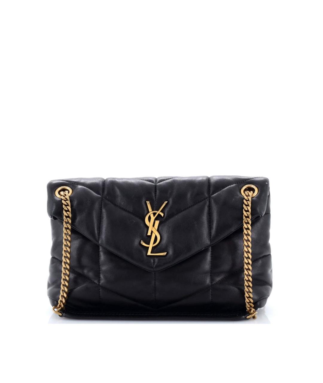 SAINT LAURENT Черная кожаная сумка через плечо, фото 8