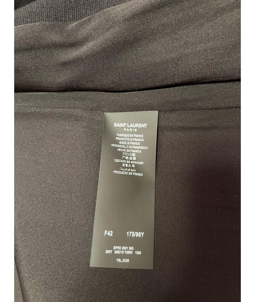 SAINT LAURENT Черное шерстяное платье, фото 5