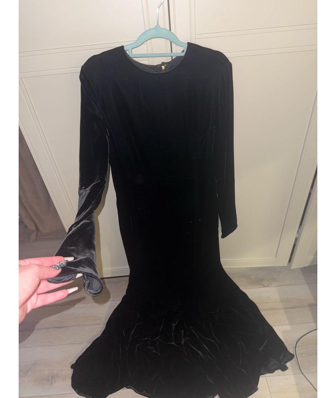 DOLCE&GABBANA Черное вискозное вечернее платье, фото 2