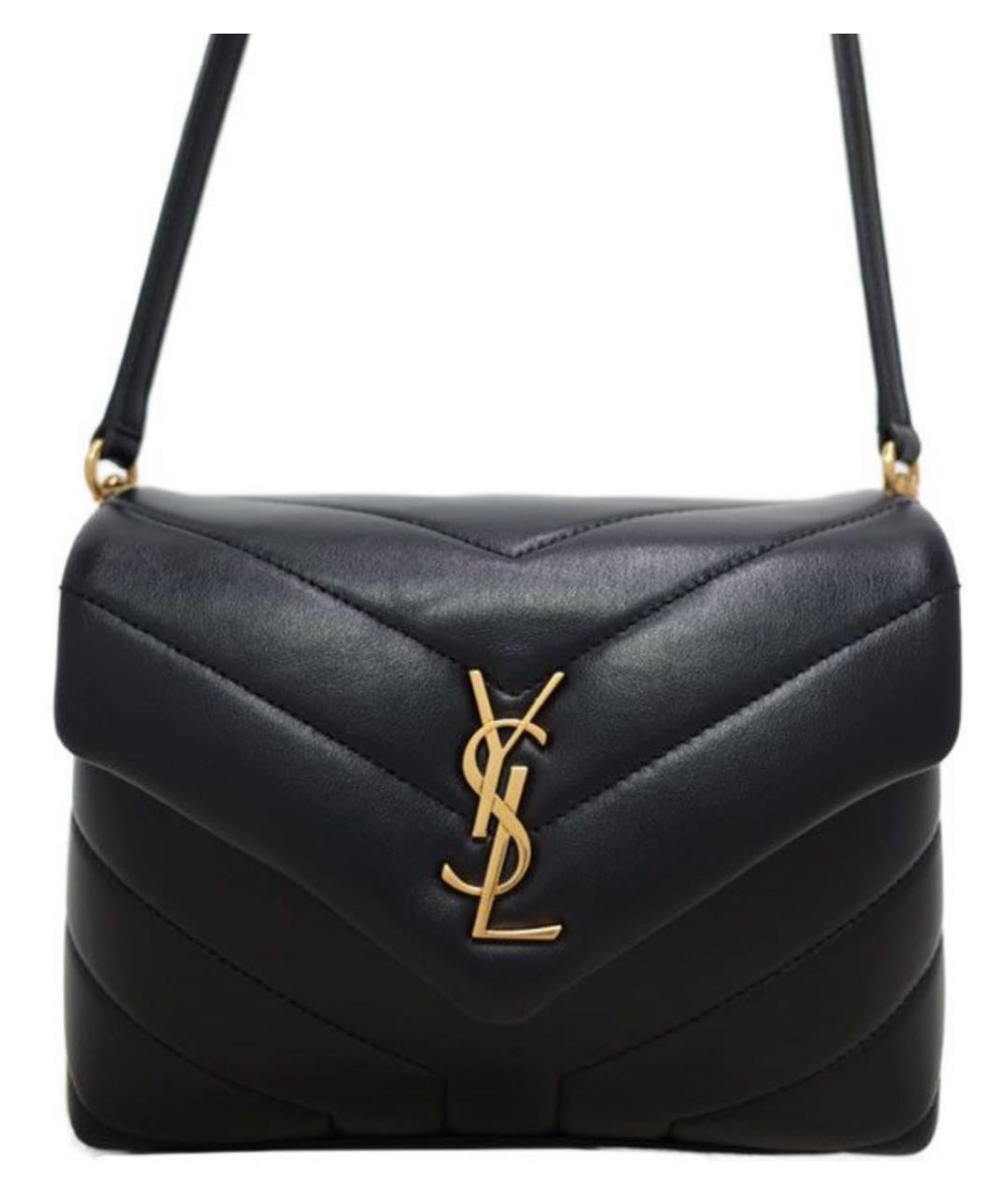 SAINT LAURENT Черная кожаная сумка через плечо, фото 9