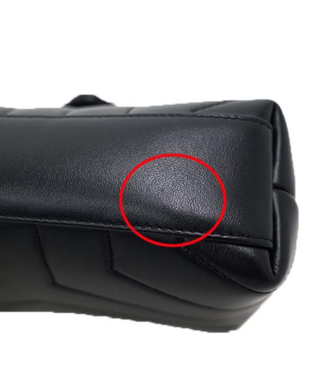 SAINT LAURENT Черная кожаная сумка через плечо, фото 6