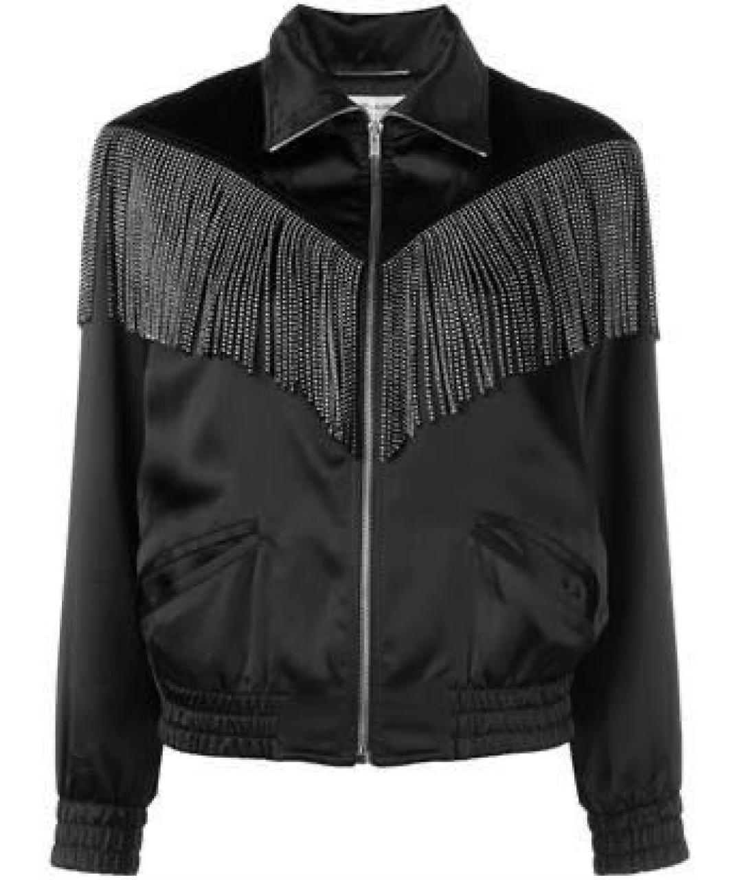 SAINT LAURENT Черная атласная куртка, фото 8