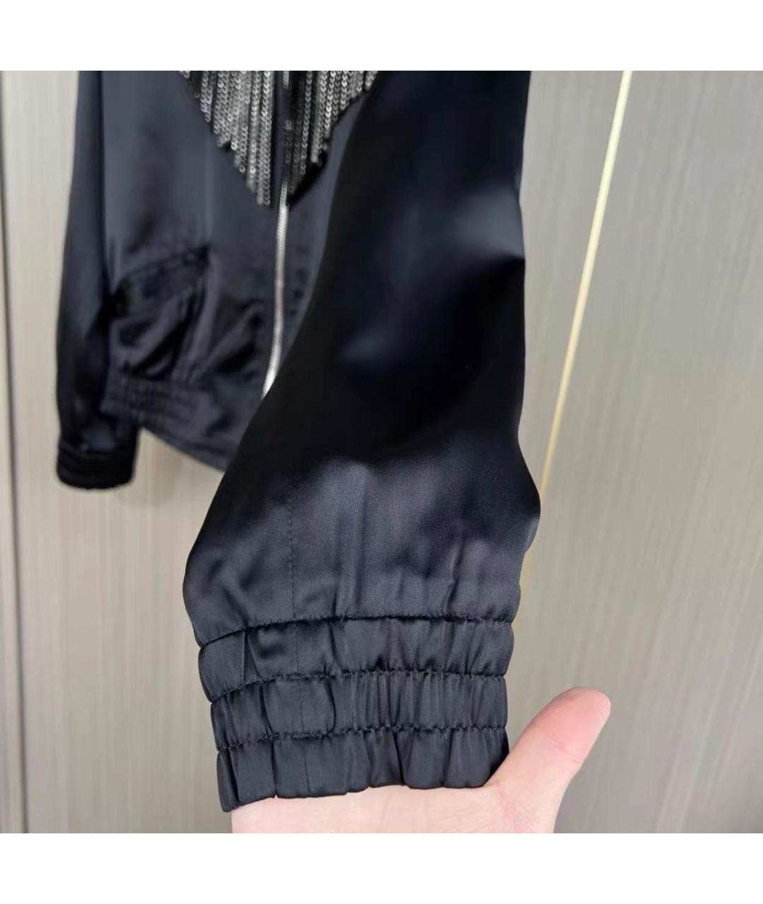 SAINT LAURENT Черная атласная куртка, фото 6