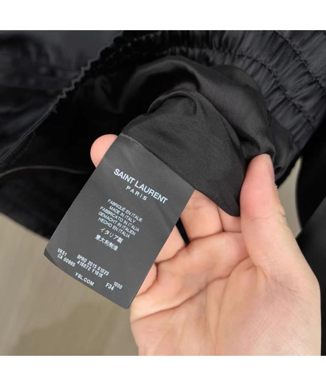 SAINT LAURENT Черная атласная куртка, фото 7