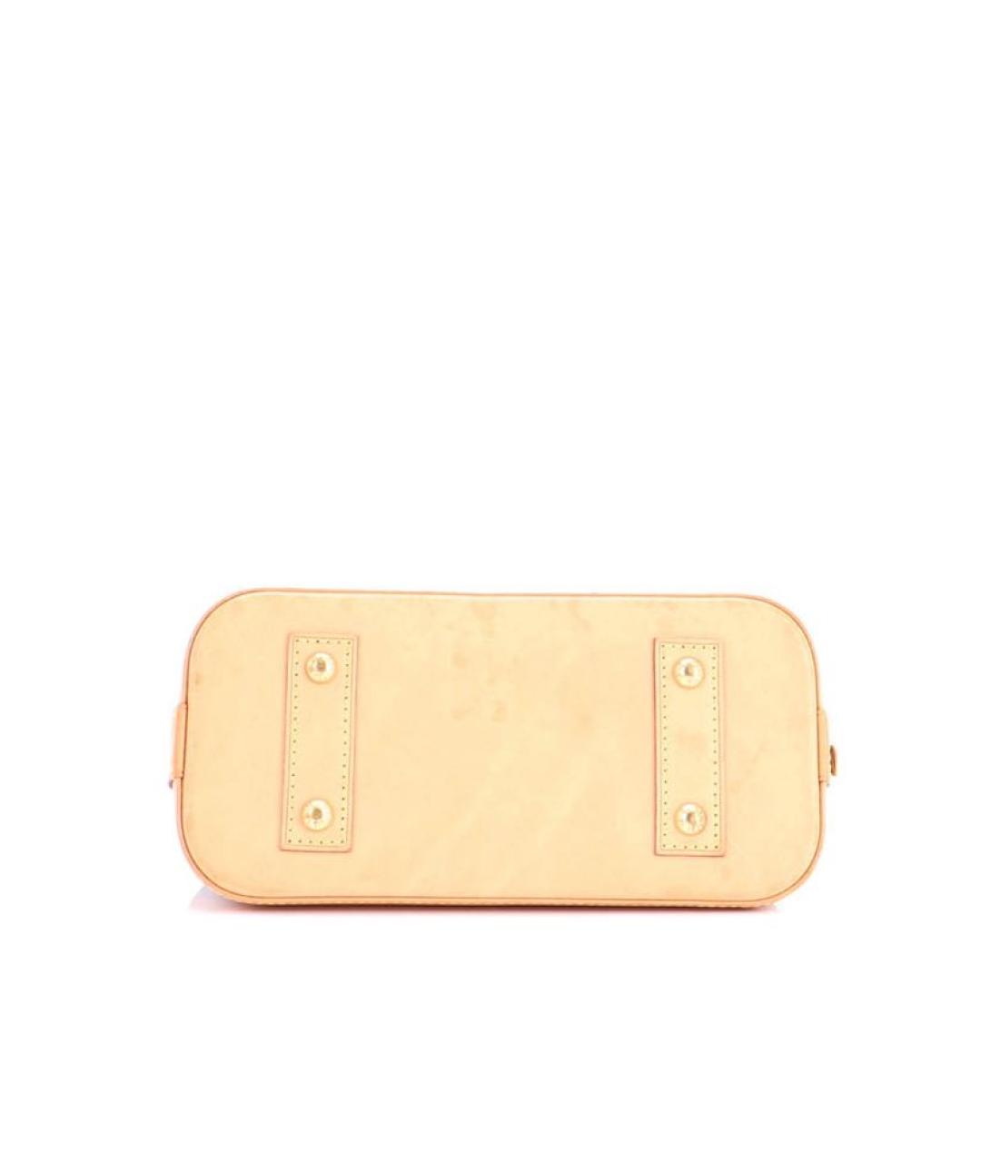 LOUIS VUITTON Коричневая кожаная сумка с короткими ручками, фото 4