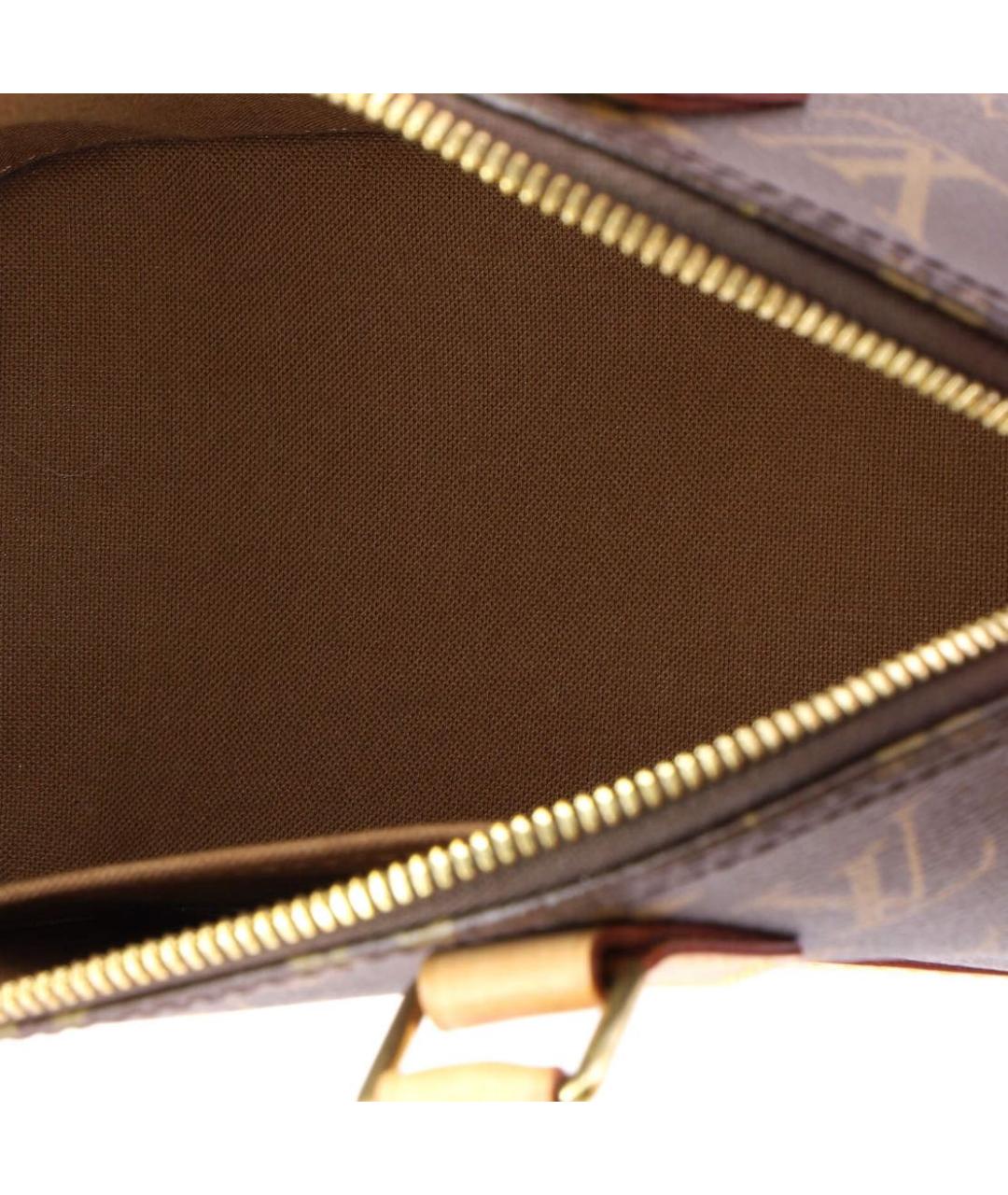 LOUIS VUITTON Коричневая кожаная сумка с короткими ручками, фото 5