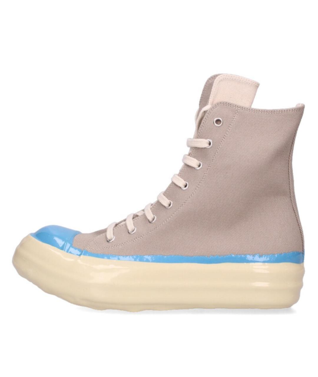 RICK OWENS DRKSHDW Серые высокие кроссовки / кеды, фото 6