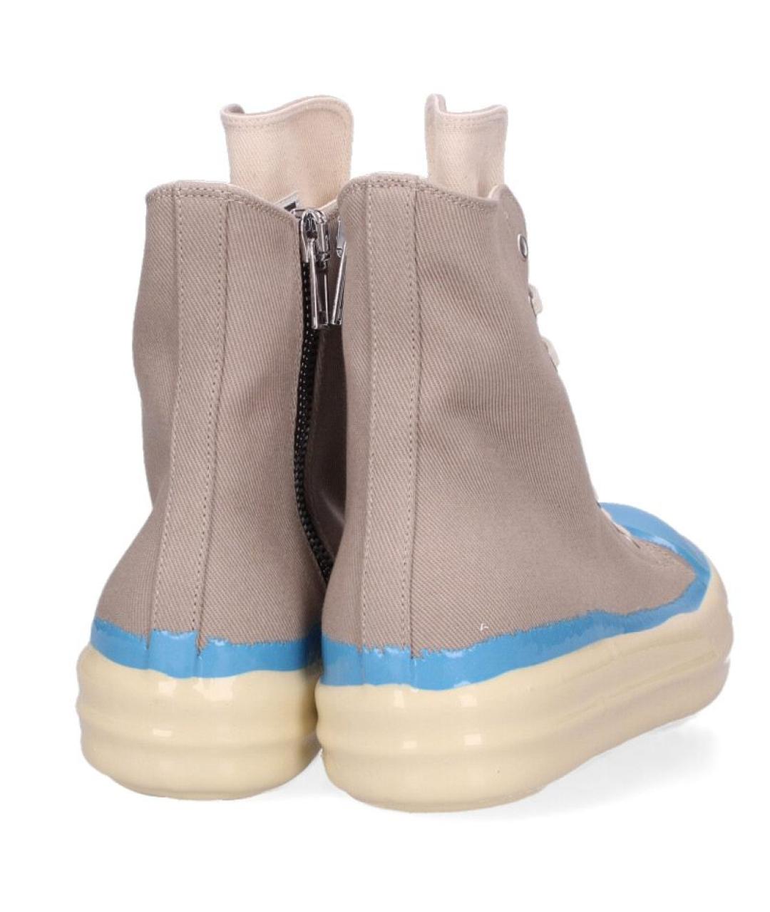 RICK OWENS DRKSHDW Серые высокие кроссовки / кеды, фото 3