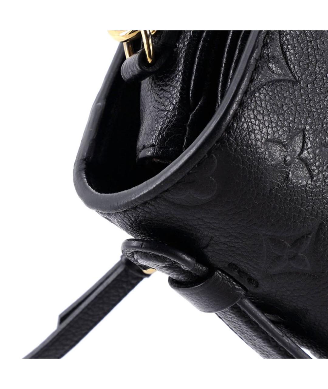 LOUIS VUITTON Черная кожаная сумка через плечо, фото 8