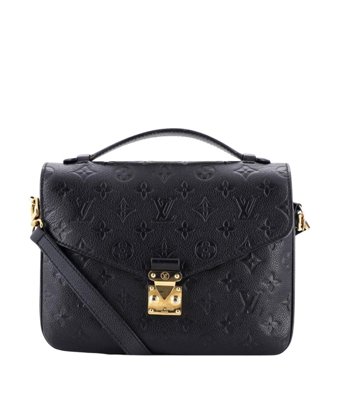 LOUIS VUITTON Черная кожаная сумка через плечо, фото 1