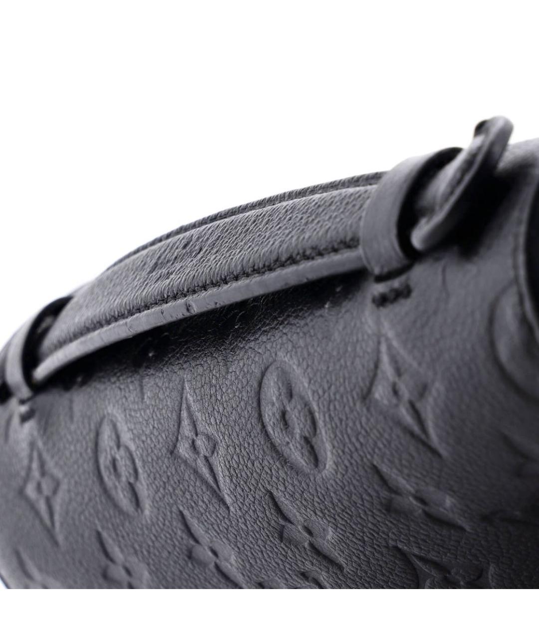 LOUIS VUITTON Черная кожаная сумка через плечо, фото 7