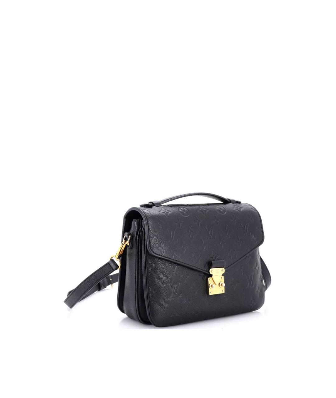 LOUIS VUITTON Черная кожаная сумка через плечо, фото 2