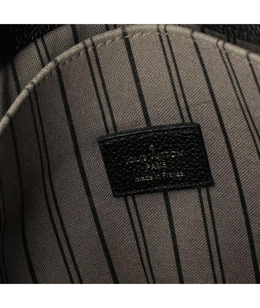 LOUIS VUITTON Черная кожаная сумка через плечо, фото 6