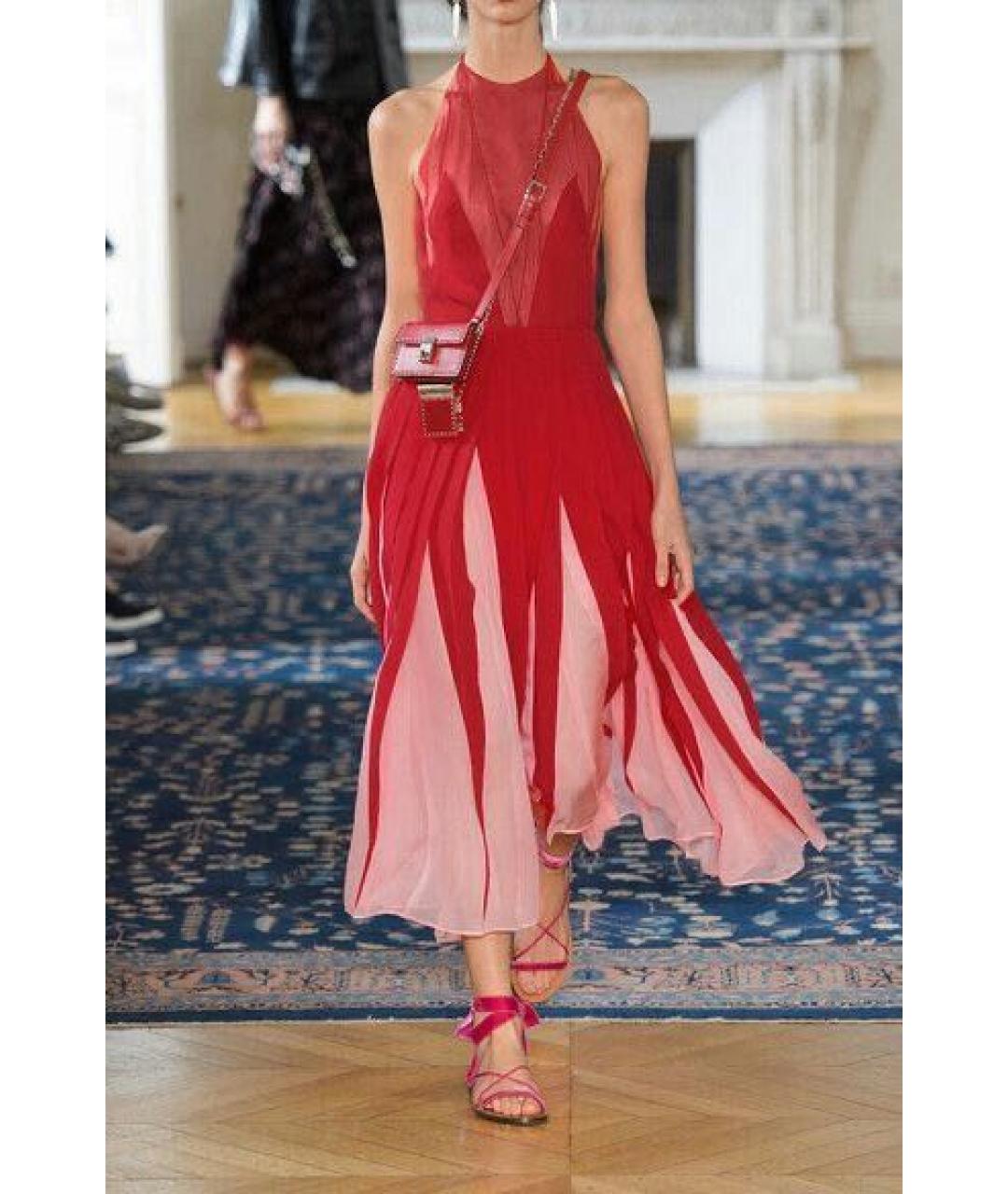 VALENTINO Красное хлопковое вечернее платье, фото 4