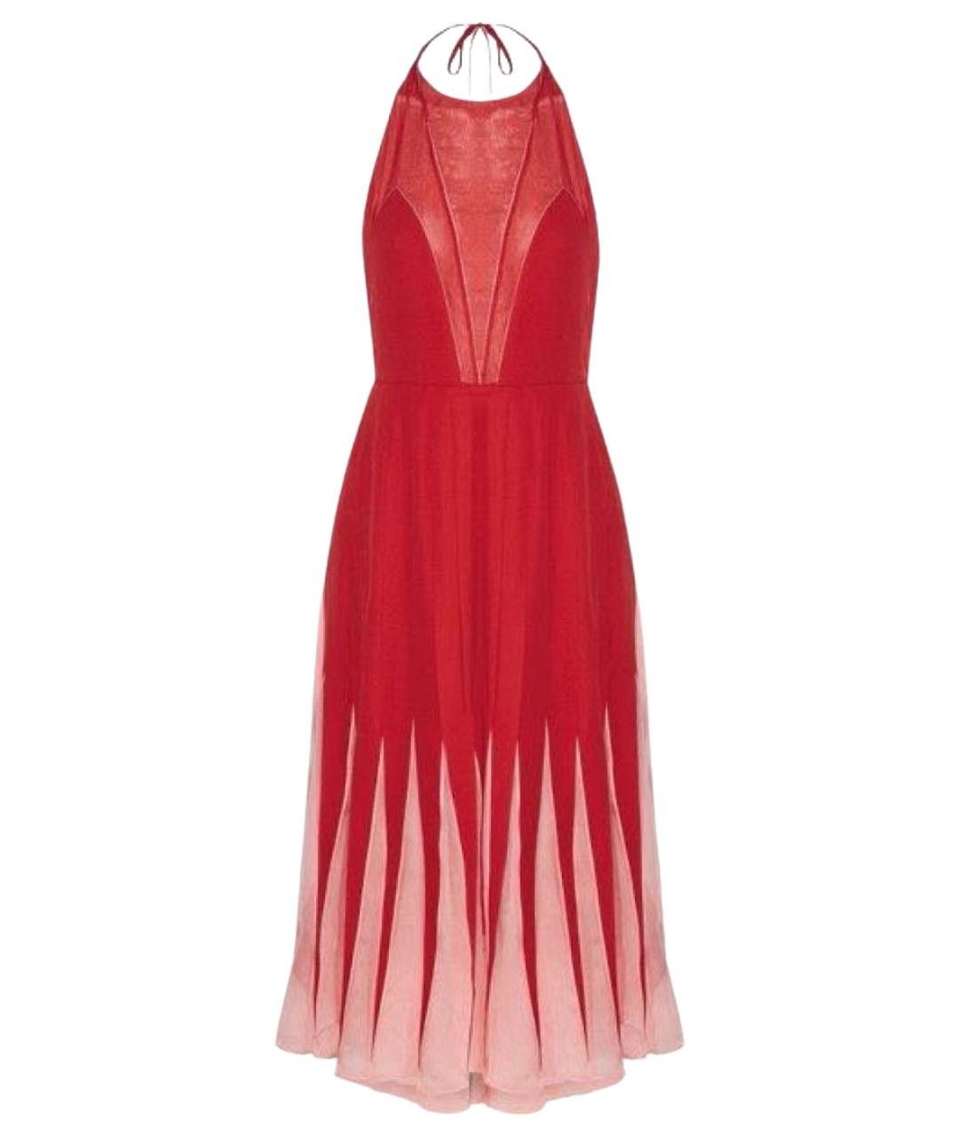 VALENTINO Красное хлопковое вечернее платье, фото 1