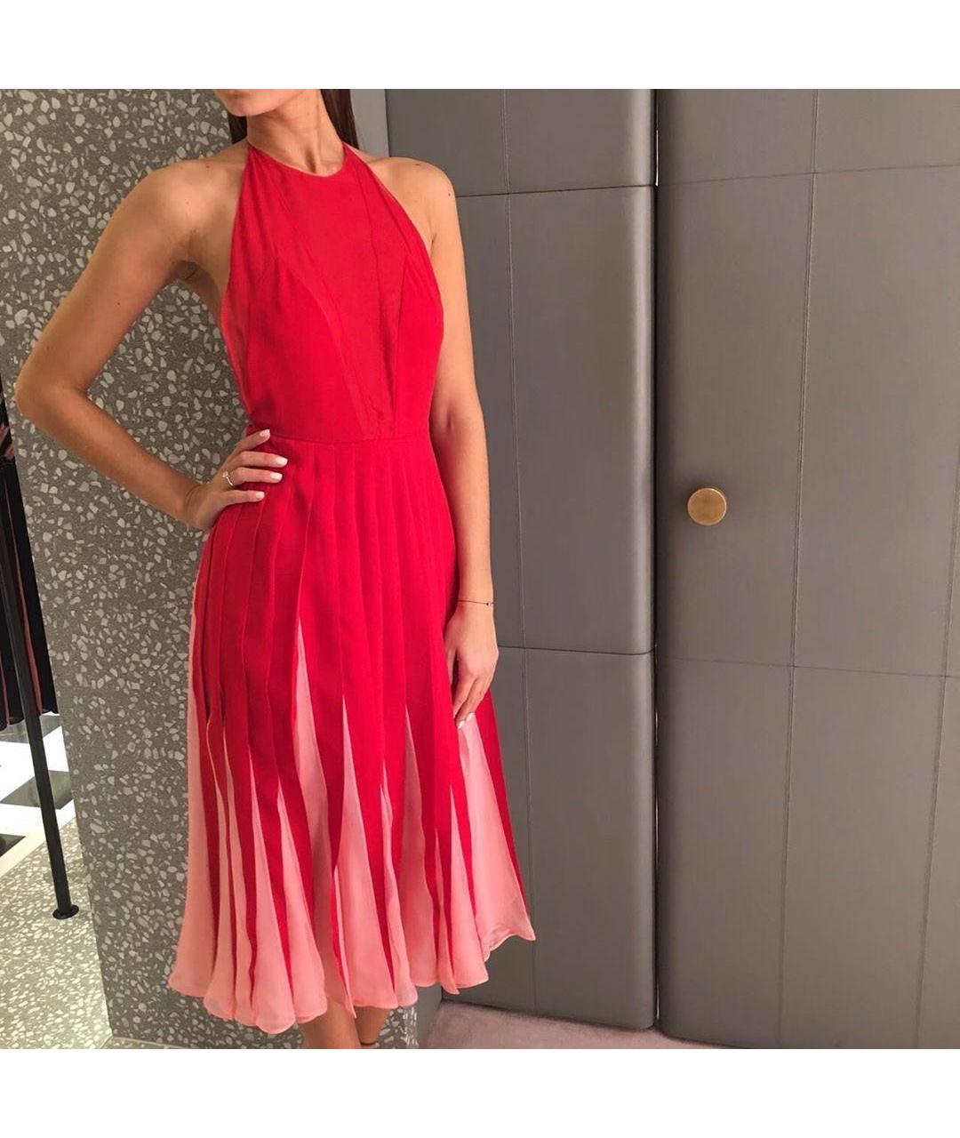 VALENTINO Красное хлопковое вечернее платье, фото 8