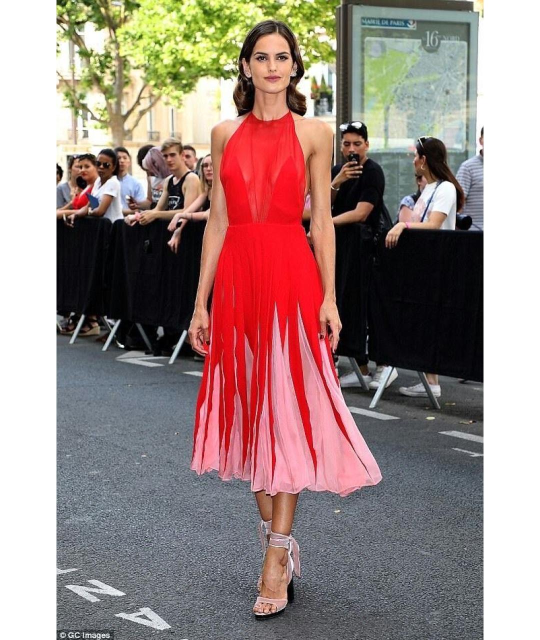 VALENTINO Красное хлопковое вечернее платье, фото 5