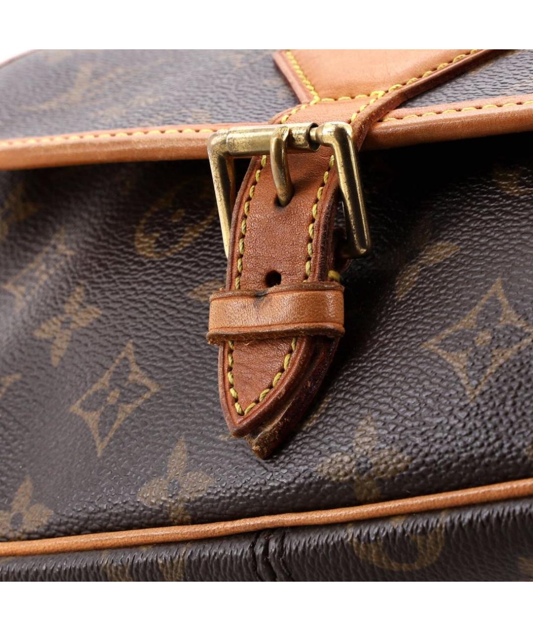 LOUIS VUITTON Коричневая кожаная сумка через плечо, фото 7