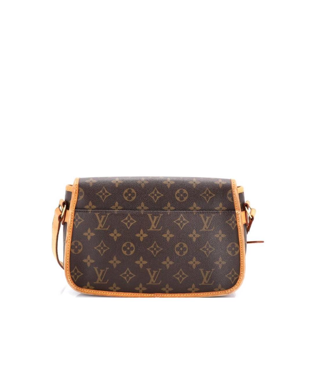 LOUIS VUITTON Коричневая кожаная сумка через плечо, фото 3