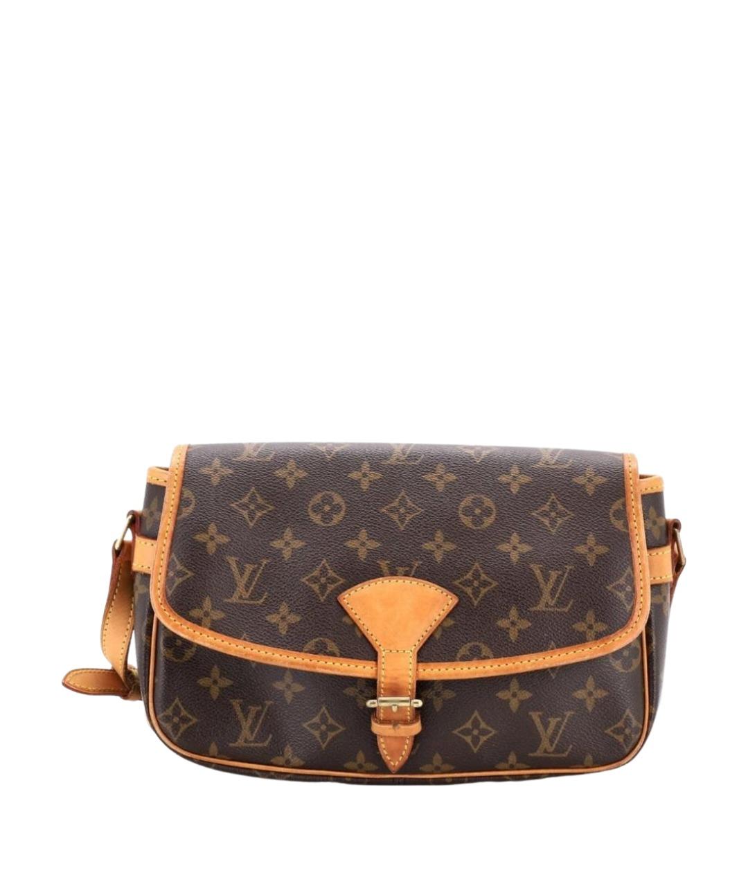 LOUIS VUITTON Коричневая кожаная сумка через плечо, фото 1