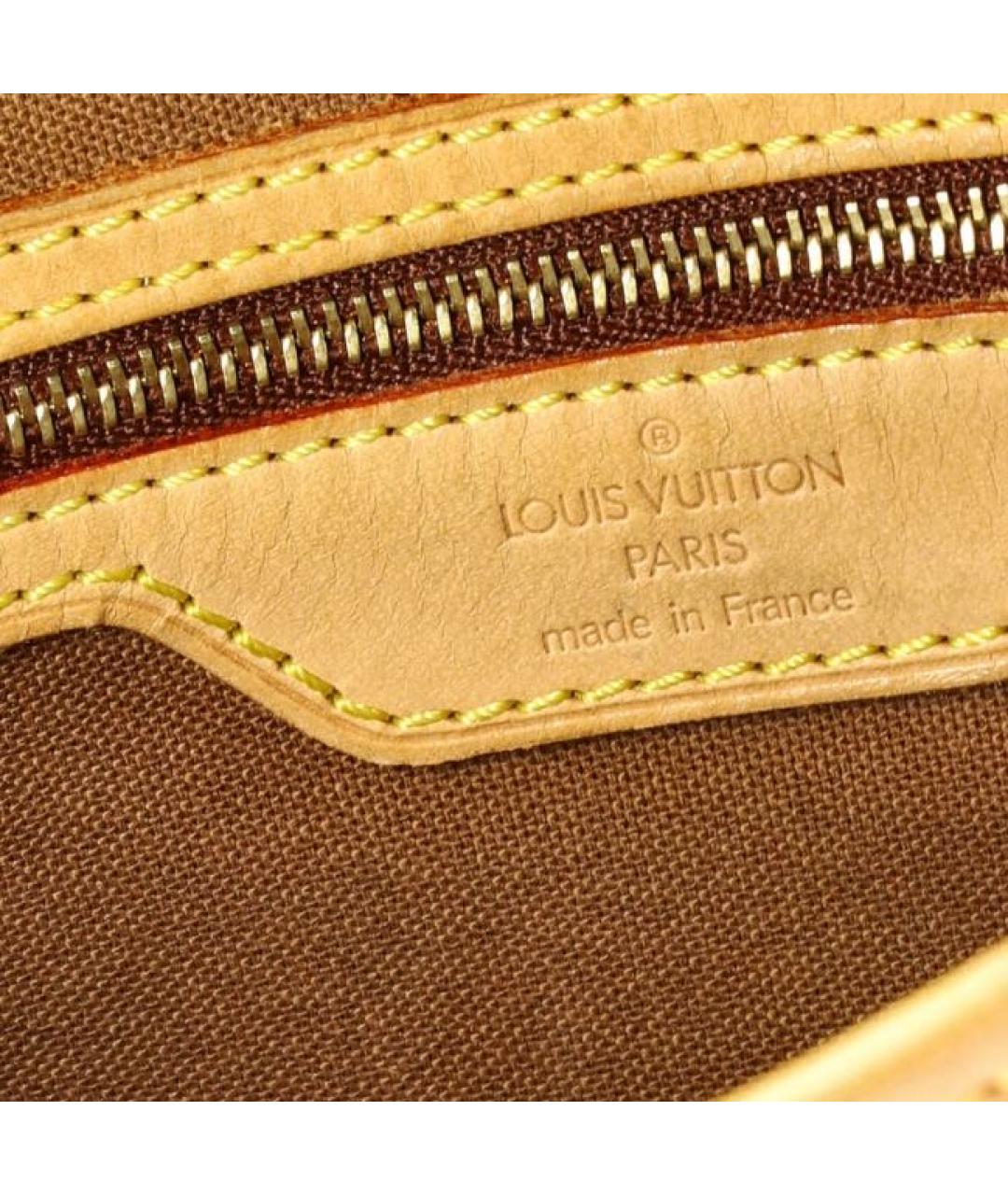 LOUIS VUITTON Коричневая кожаная сумка через плечо, фото 6