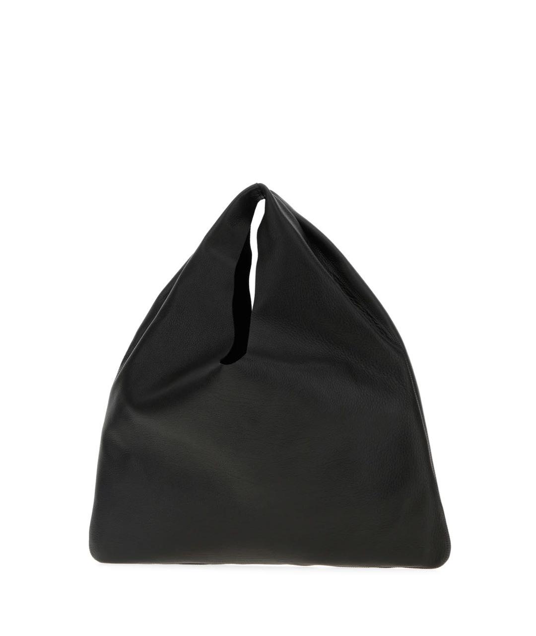 THE ROW Черная кожаная сумка с короткими ручками, фото 2