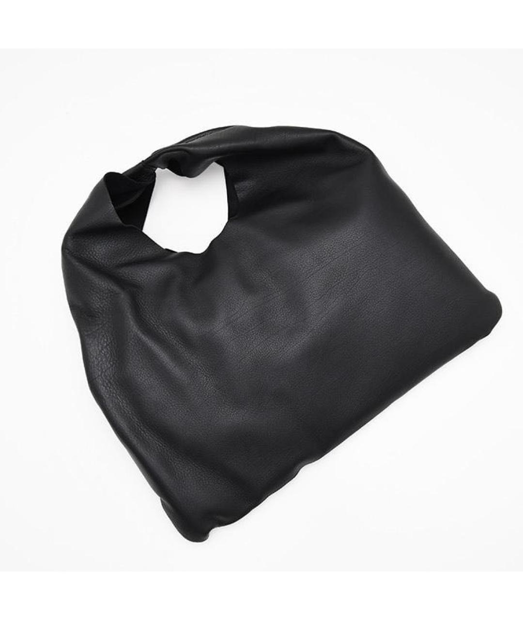 THE ROW Черная кожаная сумка с короткими ручками, фото 7