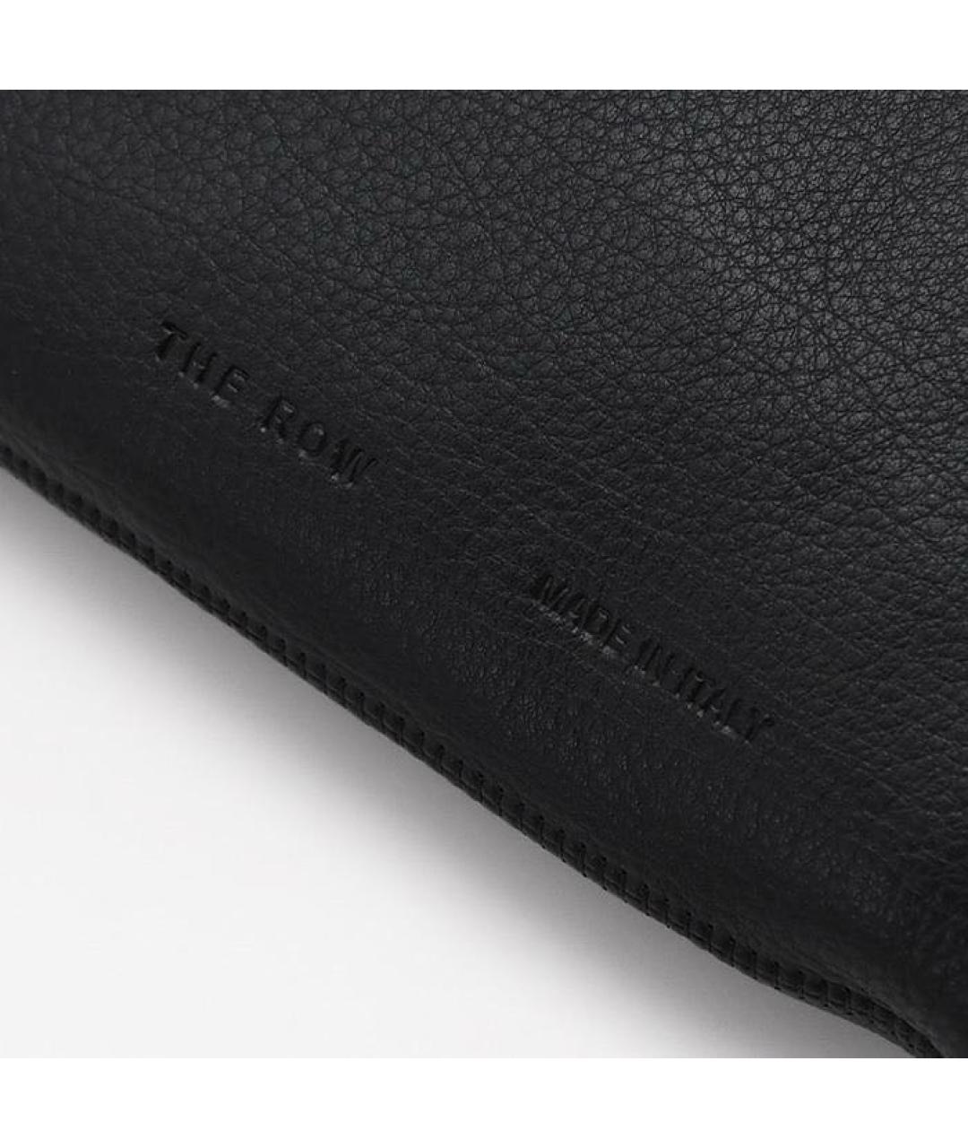 THE ROW Черная кожаная сумка с короткими ручками, фото 3