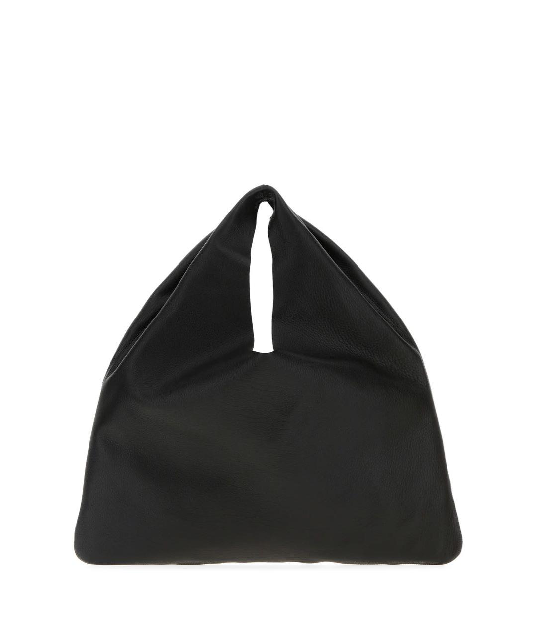 THE ROW Черная кожаная сумка с короткими ручками, фото 1