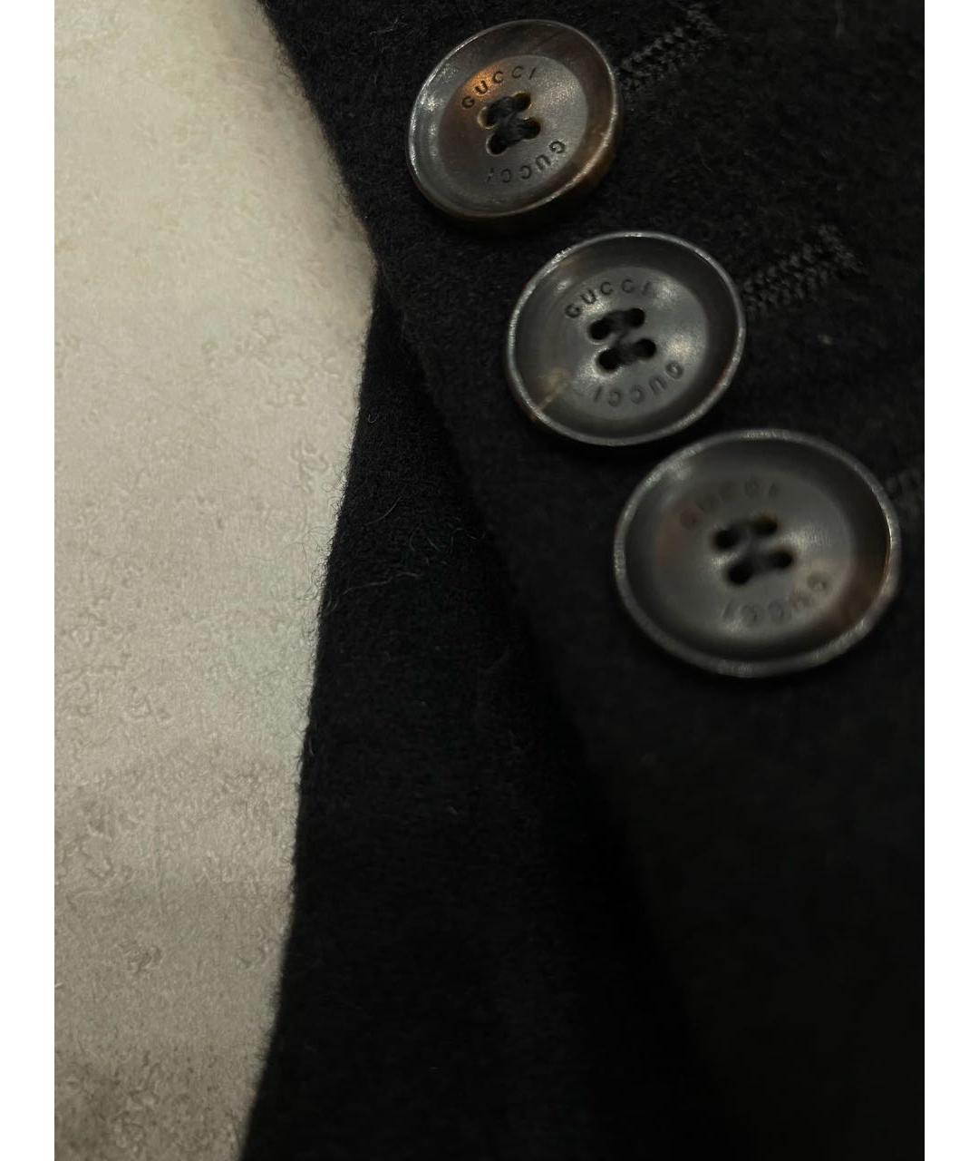 GUCCI Черное шерстяное пальто, фото 7