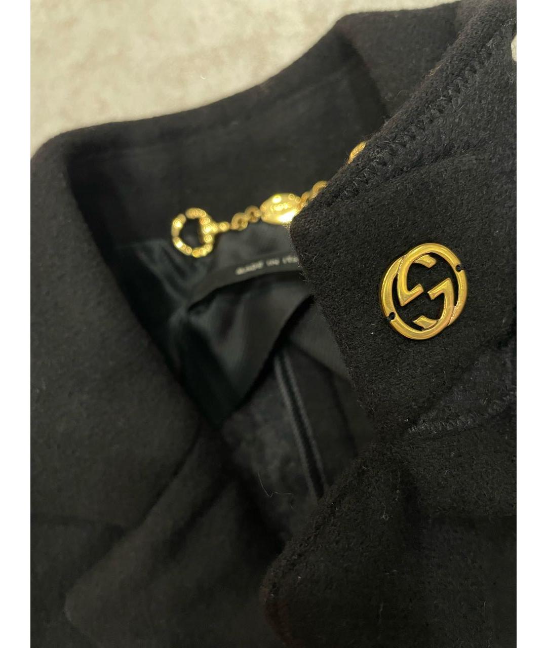 GUCCI Черное шерстяное пальто, фото 6
