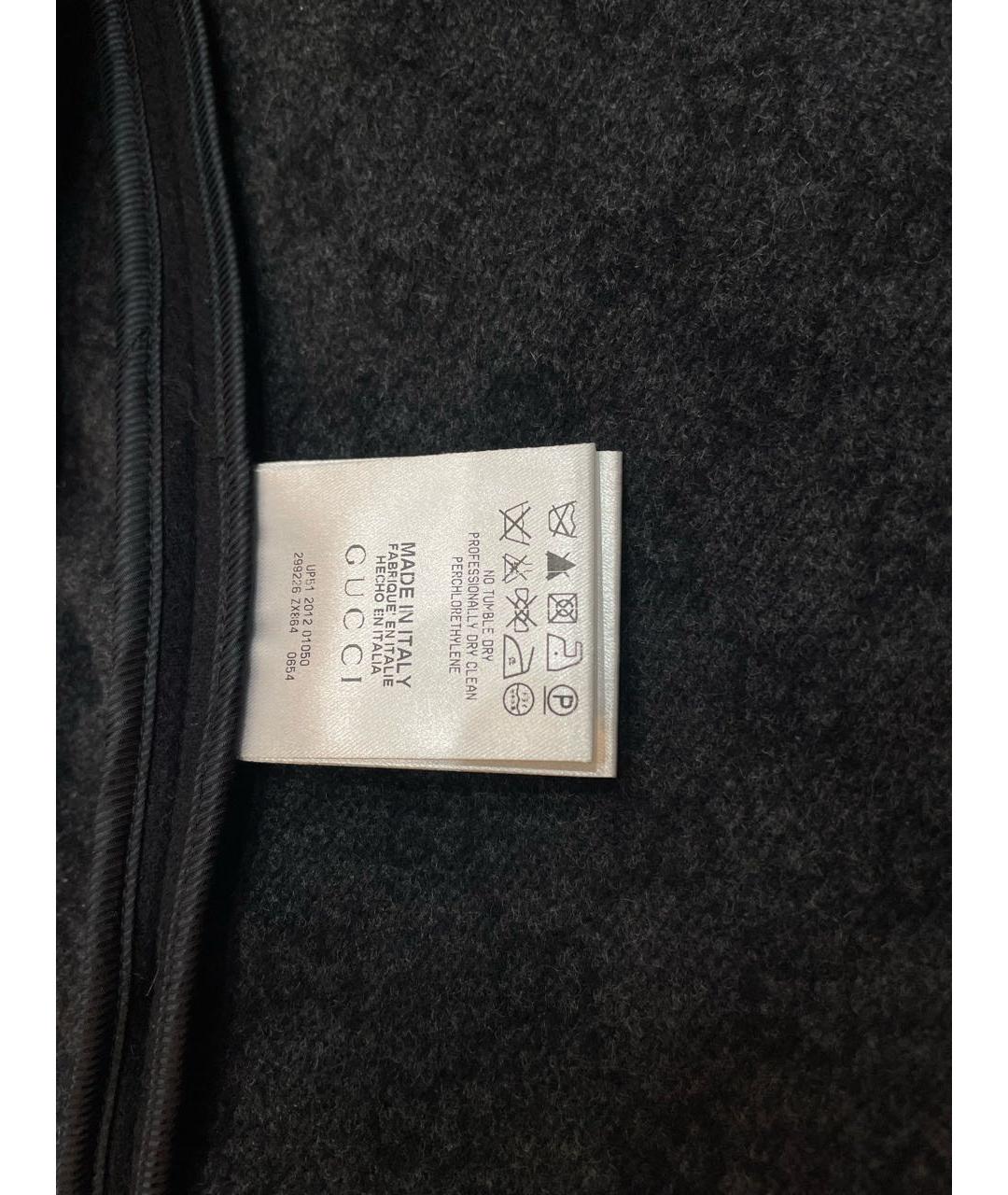 GUCCI Черное шерстяное пальто, фото 5