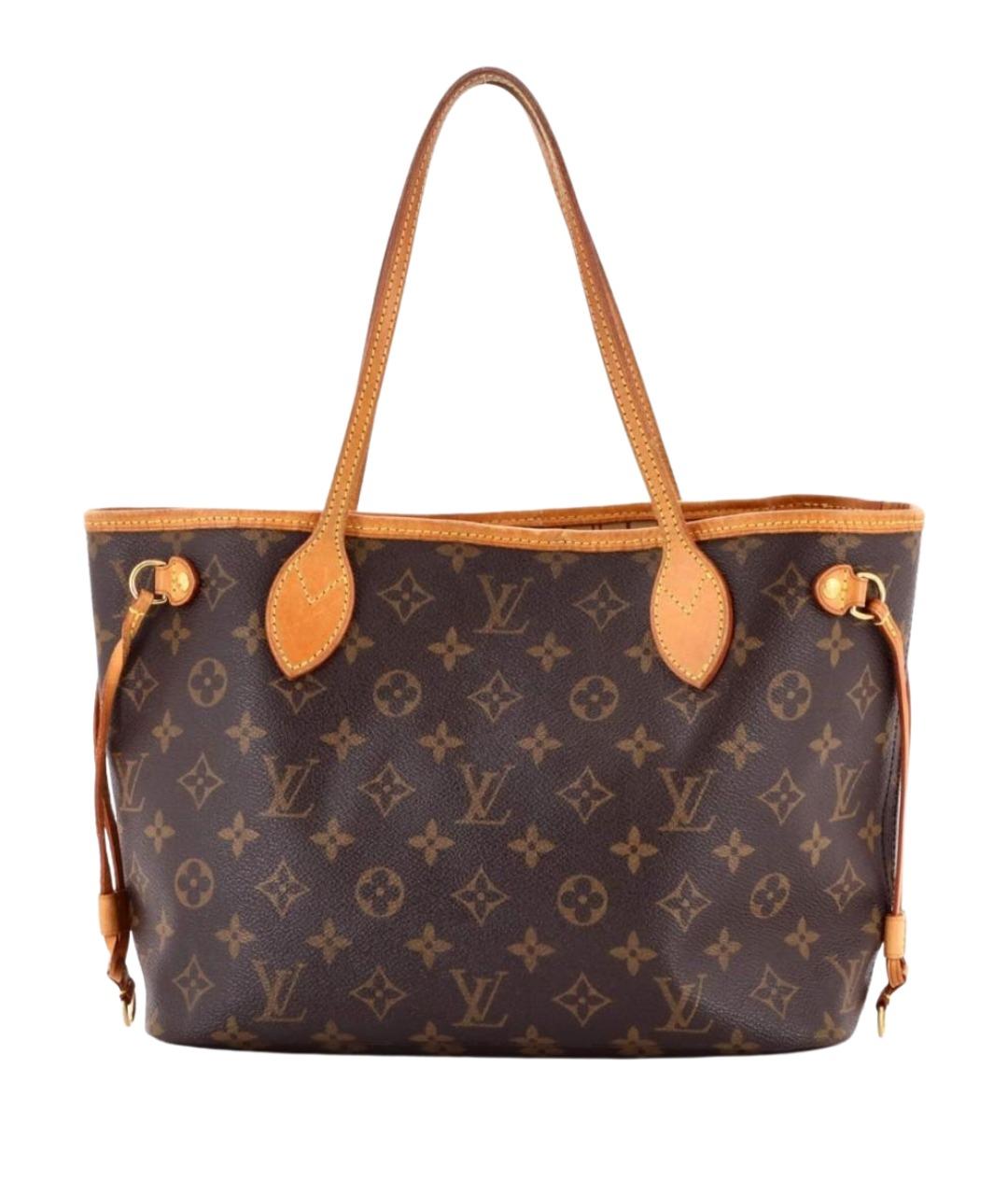 LOUIS VUITTON Коричневая кожаная сумка тоут, фото 1