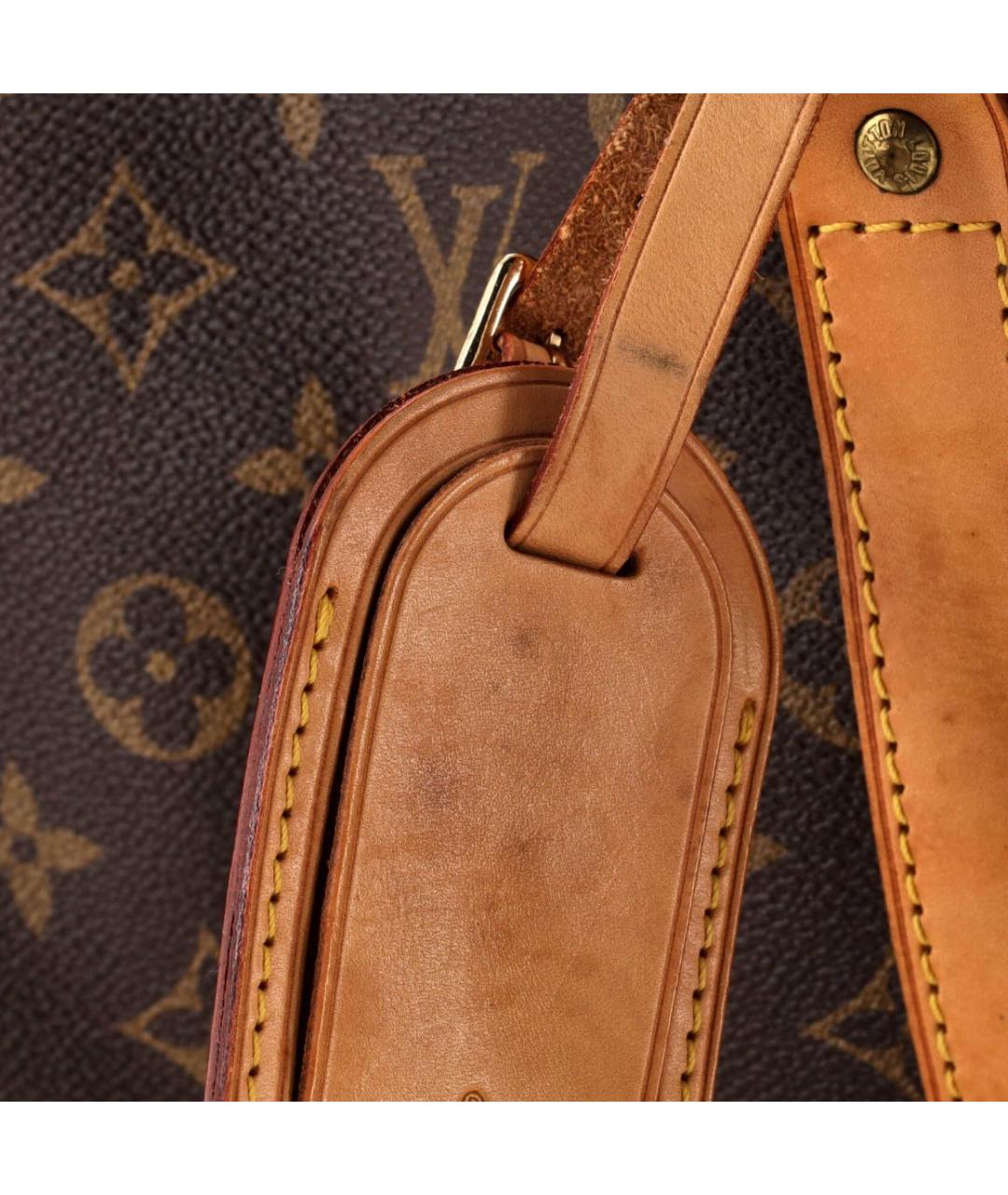 LOUIS VUITTON Коричневая кожаная дорожная/спортивная сумка, фото 6