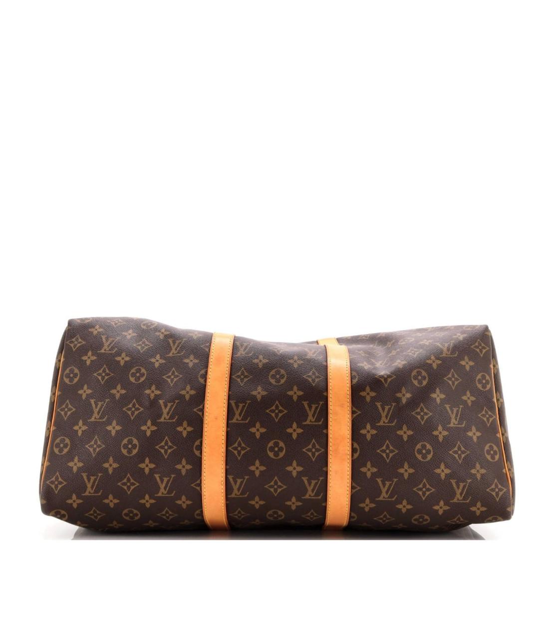 LOUIS VUITTON Коричневая кожаная дорожная/спортивная сумка, фото 4