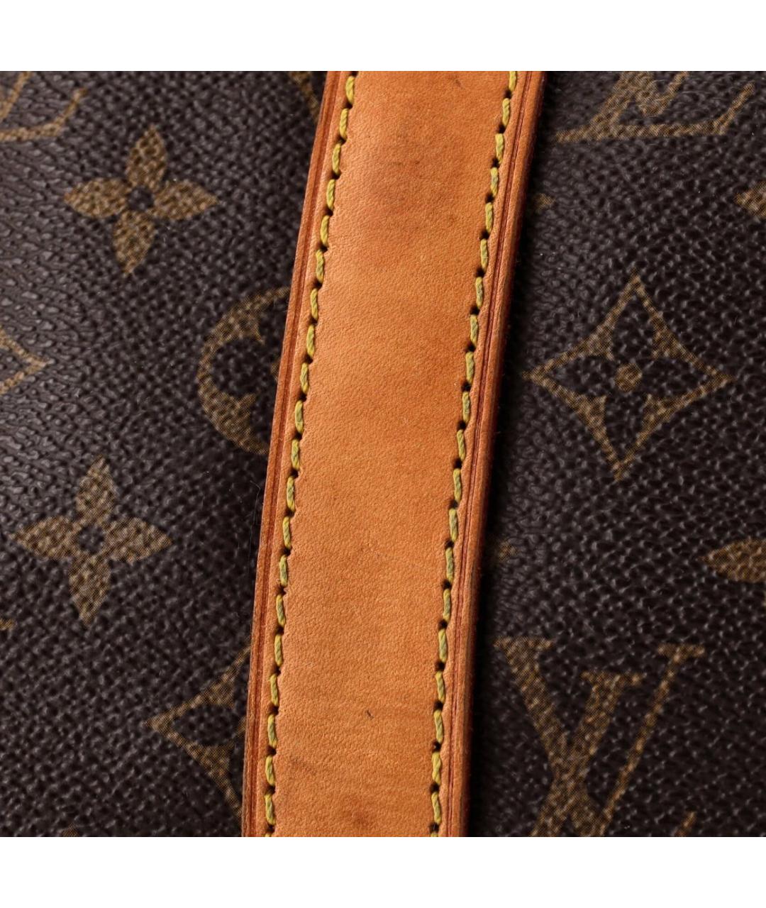 LOUIS VUITTON Коричневая кожаная дорожная/спортивная сумка, фото 7