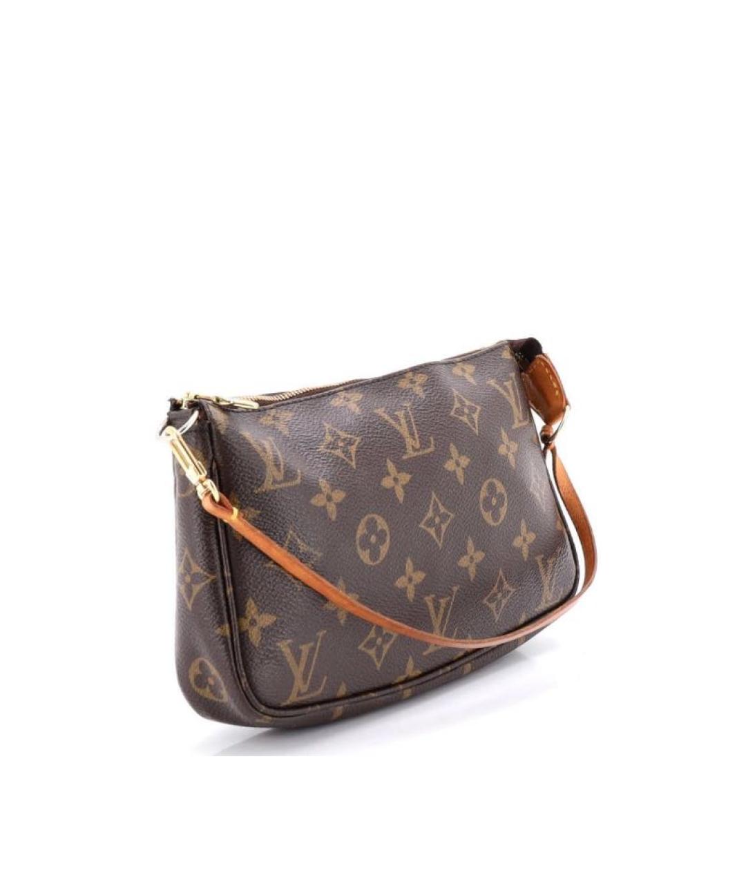 LOUIS VUITTON Коричневая кожаная сумка с короткими ручками, фото 2