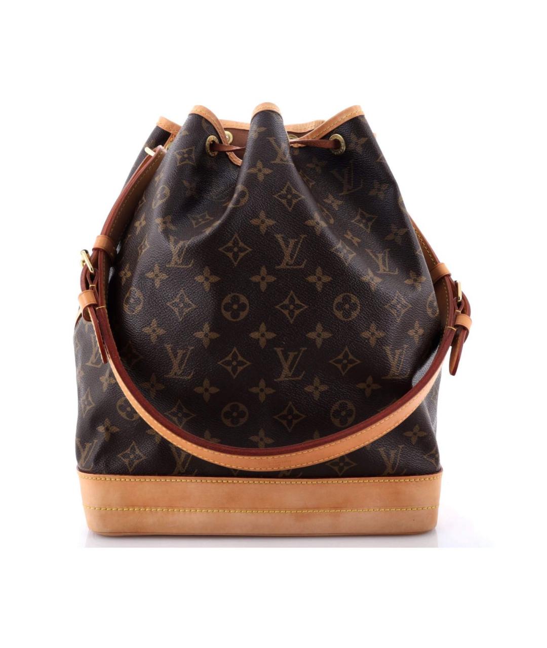 LOUIS VUITTON Коричневая кожаная сумка тоут, фото 3