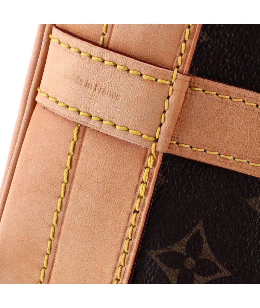 LOUIS VUITTON Коричневая кожаная сумка тоут, фото 7